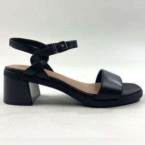 Clarks Jaylan Ray Black Leather Womens Block Heel Sandals Strappy 26181658